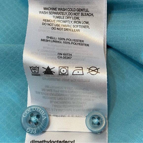 Columbia Short Sleeve Button Down Collared Omni Shield Shirt Size M - Picture 7 of 9